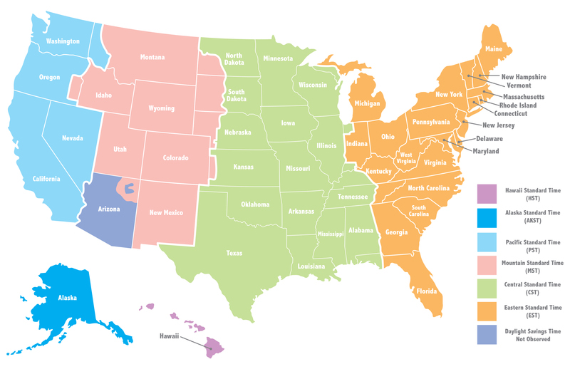 アメリカ国内の時差と日本との時差 Junglecity Com