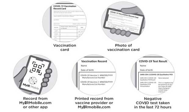 ワシントン州で認められているワクチン接種証明は?