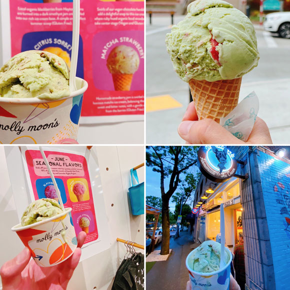 シアトルの人気アイスクリーム 季節限定のフレーバーにレッドモンド市にあるSugimoto Tea Companyの抹茶を使っているんです